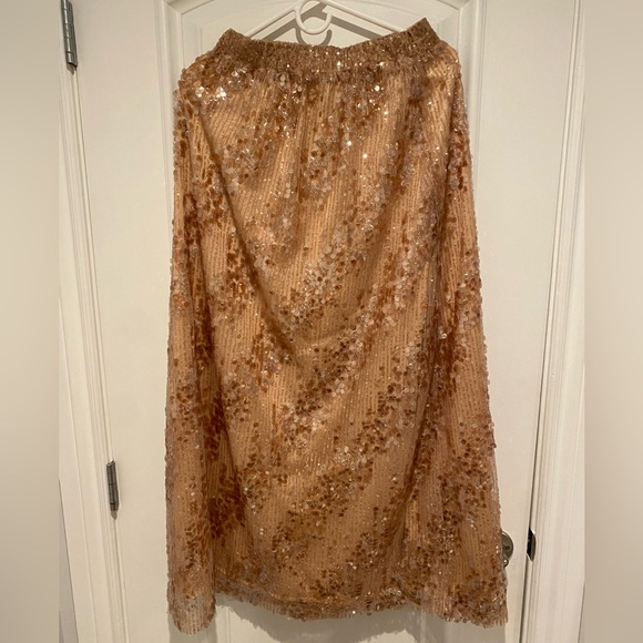 Zara Gold Sequence Blogger Skirt - Picture 2 of 4